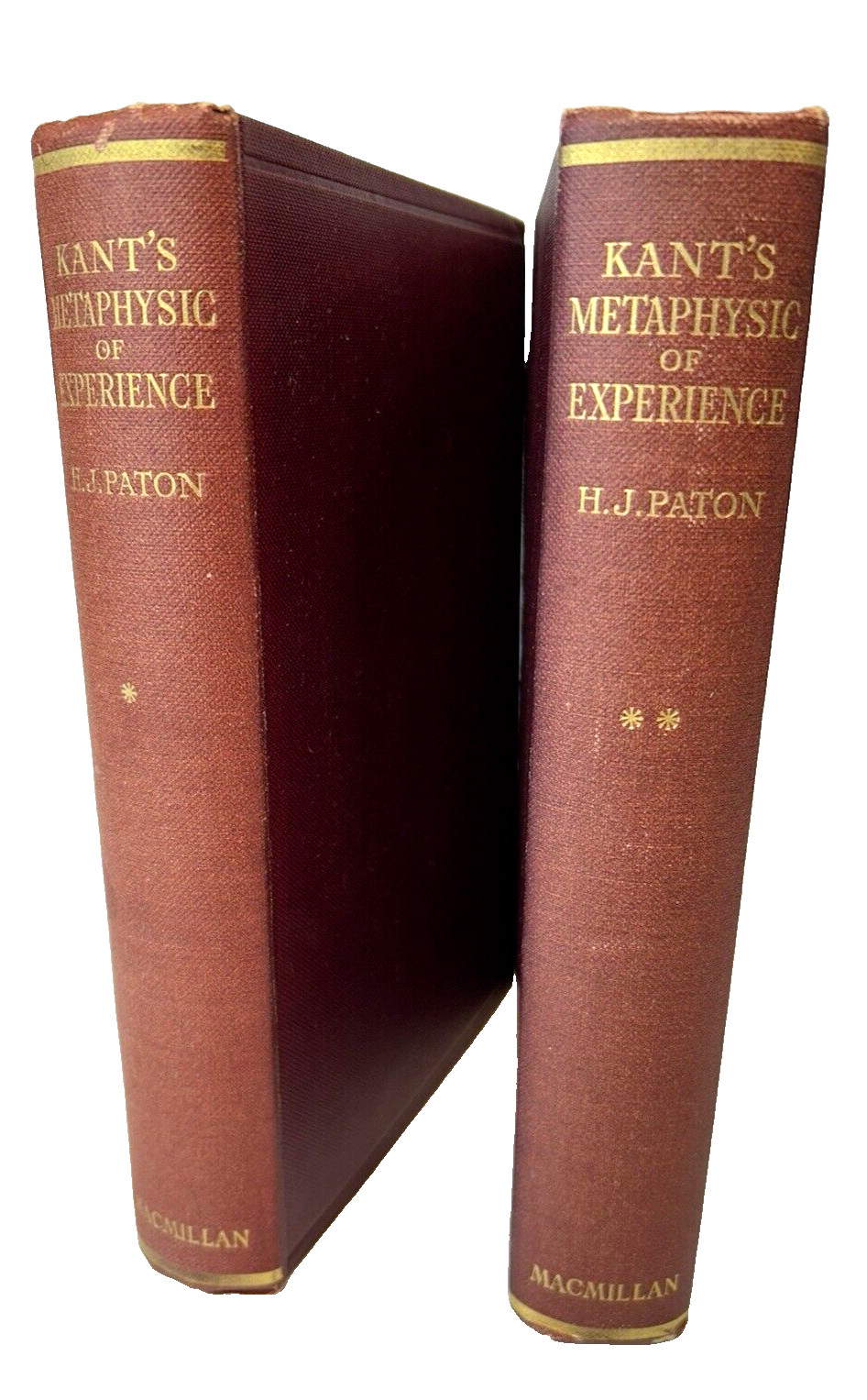 1936 – Kant’s Metaphysic of Experience – H. J. Paton – In Two Volumes – 1st Ed.