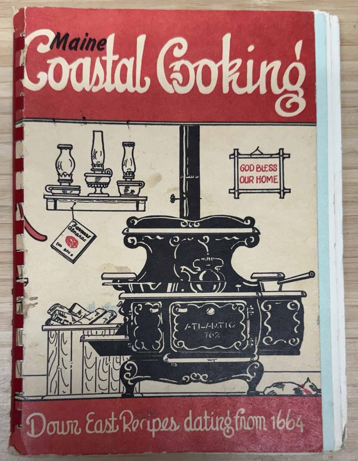 vtg 1967 Maine Coastal Cooking COOK BOOK Rockland lobster antique 1664 recipes