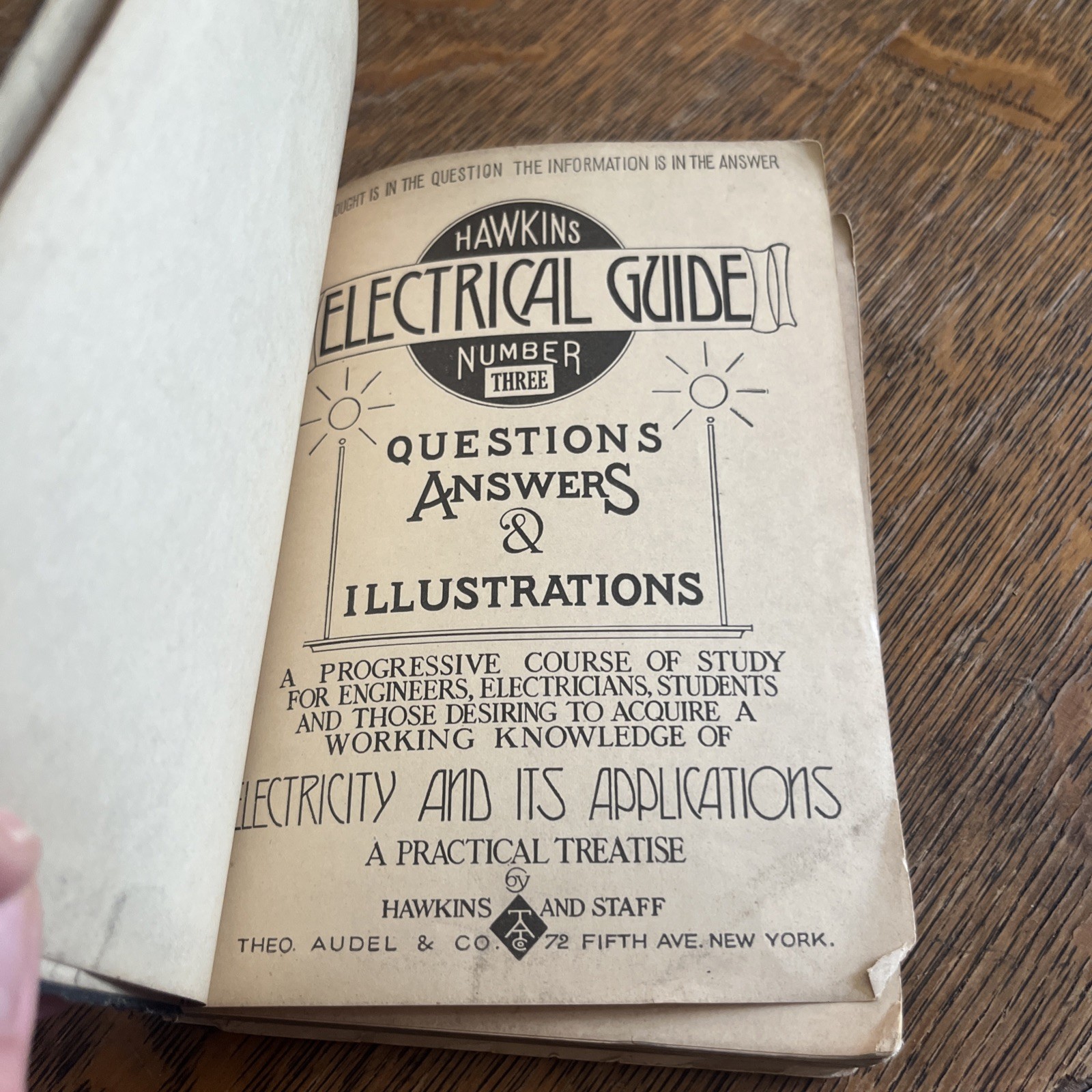 1914 Hawkins Electrical Guide Number 5 Published by Theo. Audel & Co. Softcover