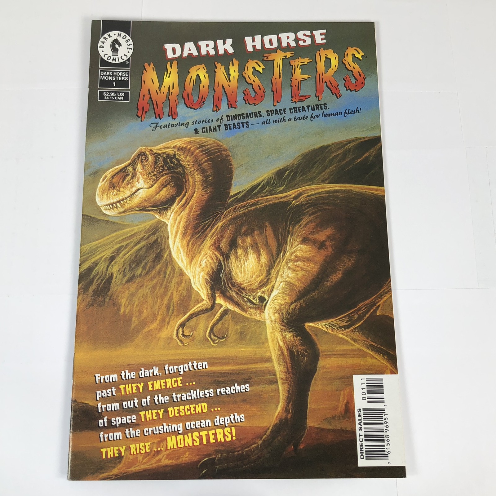 Dark Horse Monsters #1 Comic Book 1997 Tyrannosaurus Rex Dinosaur Horror SCUD Ad