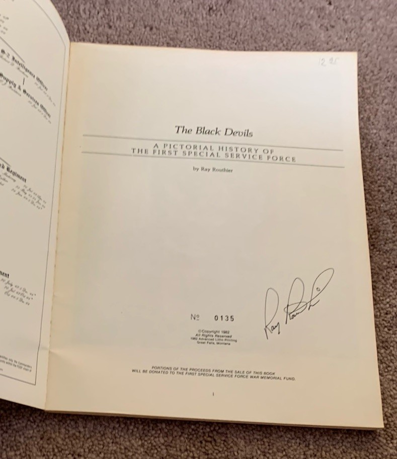 [SIGNED] THE BLACK DEVILS A PICTORIAL HISTORY OF THE FIRST SPECIAL SERVICE FORCE