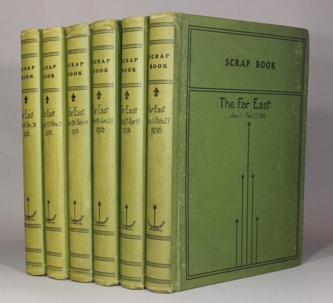 Asia in 1936 / Six folio scrap books with approximately 3000 newspaper clippings