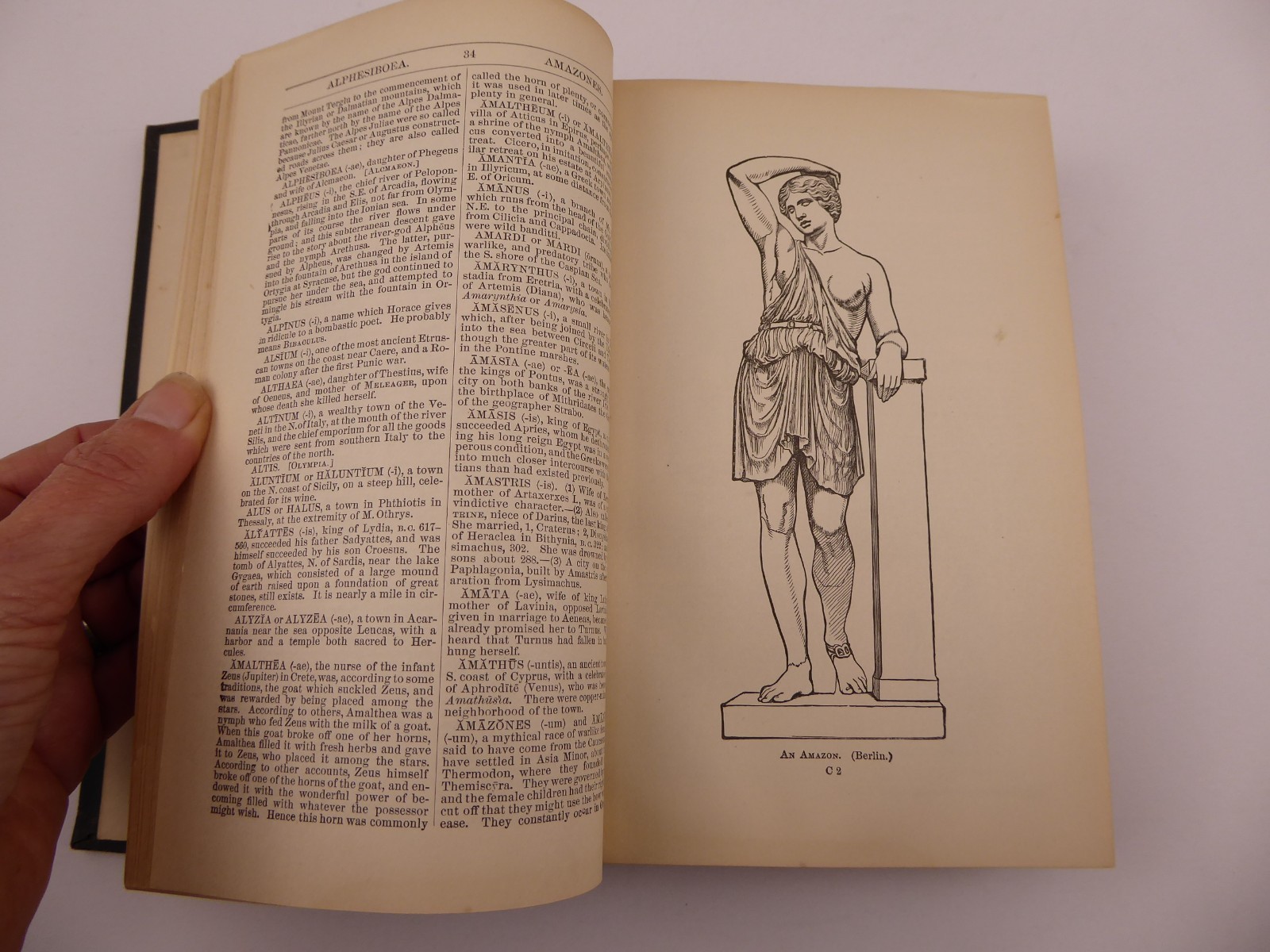 Antique: A Smaller Classical Dictionary By William Smith HB American Book Co.
