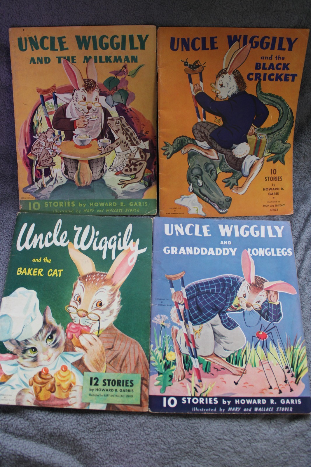 Lot of 8 Vintage mid-1900s Uncle Wiggily Children’s Books by Howard R. Garis