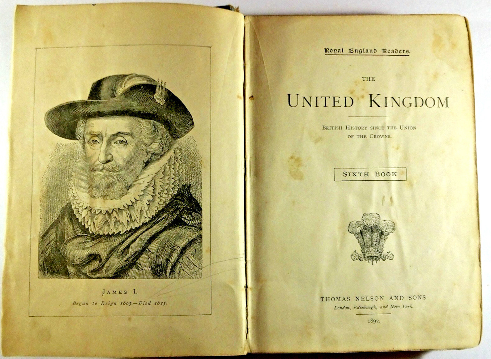 Royal England Readers: The United Kingdom 1892 Antique British History Book 101