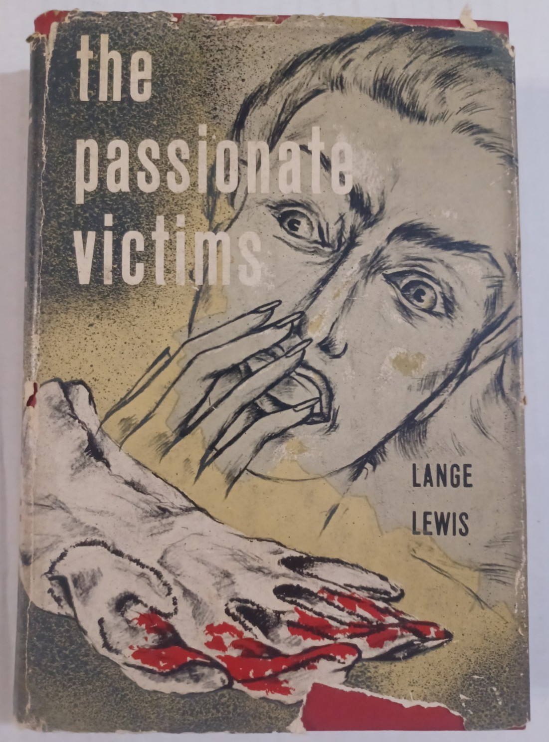 1952, The Passionate Victims By Lange Lewis, female Author, Los Angeles, jacket