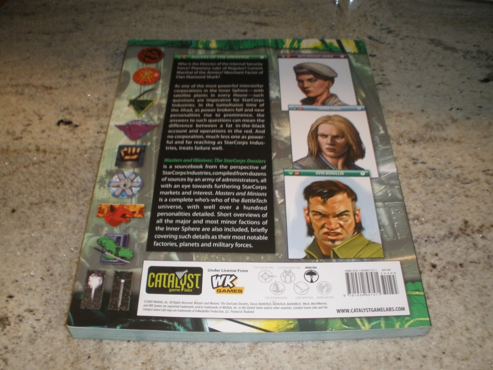 BATTLETECH MASTER AND MINIONS STARCORPS DOSSIERS PB 35240 2009