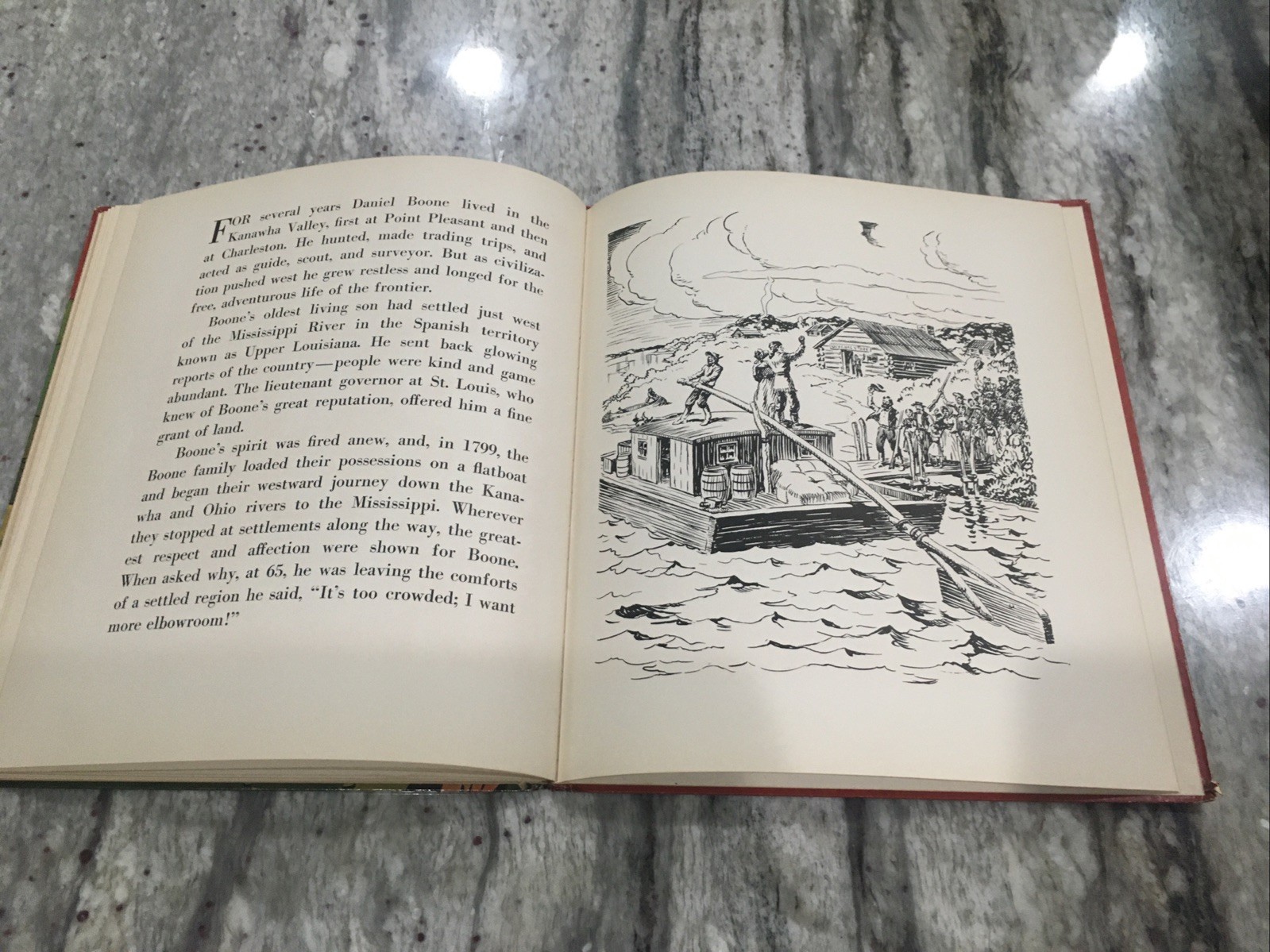 “ DANIEL BOONE” by Sanford Tousey – Hardback – RAND MCNALLY – 1939 – EXC