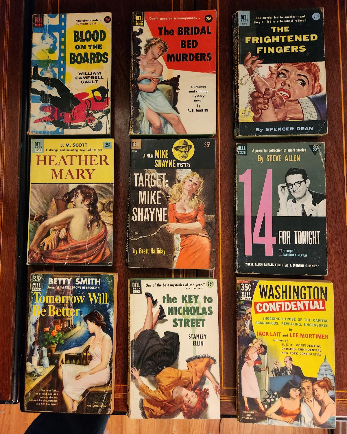 LOT OF 9 VINTAGE DELL PB 1950’S VG OR BETTER