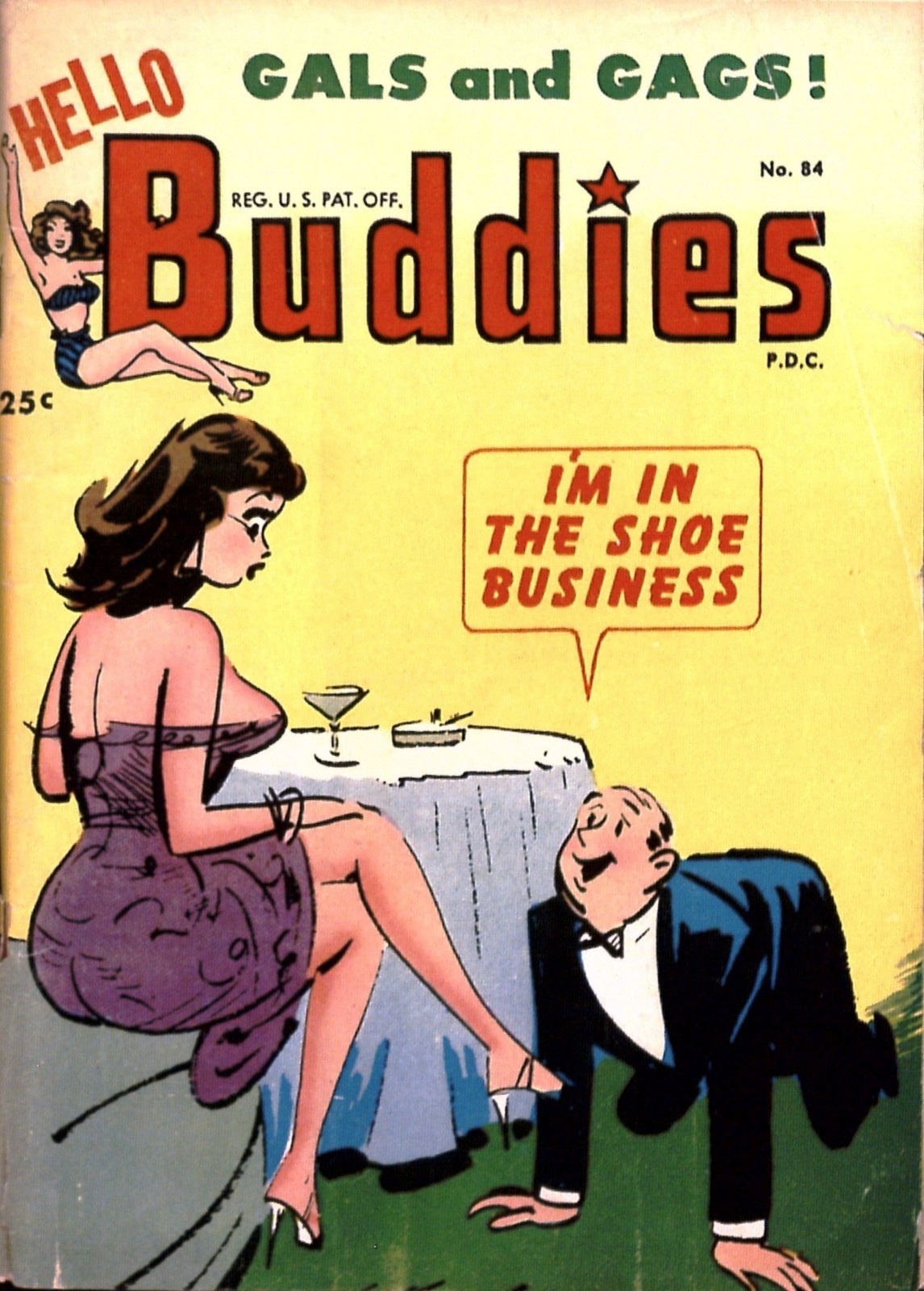 Hello Buddies – Sexy Girls Saucy Racy Comics Magazine – 61 old Issues on USB