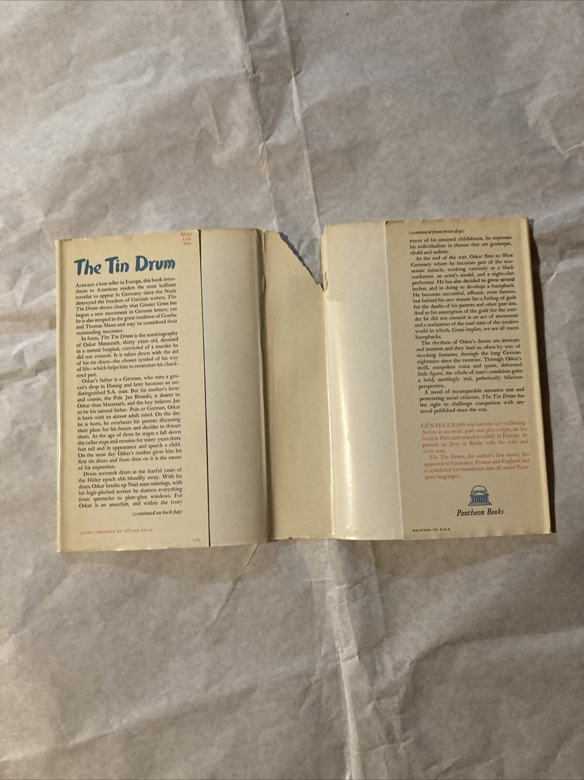 The Tin Drum (HCDJ, 1962, First US Edition & Printing) Gunter Grass