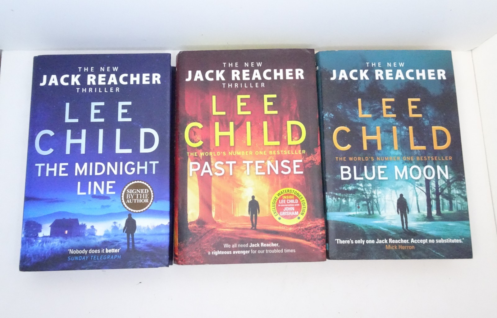 SIGNED Lee Child, The Midnight Line, 1st, Jack Reacher & Past Tense & Blue Moon