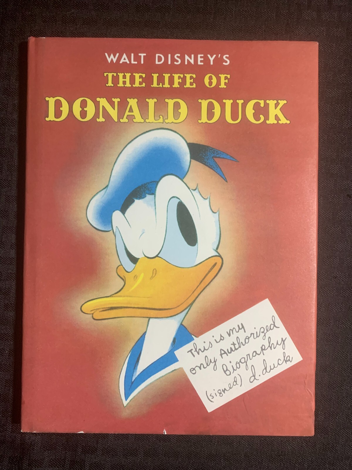 1994 THE LIFE OF DONALD DUCK Walt Disney HC/DJ FVF/FN 1st Applewood Books