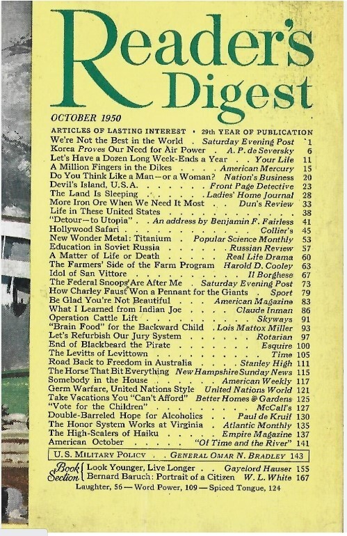 THE READER’S DIGEST 1950S 120 Select Issue Collection On USB Flash Drive