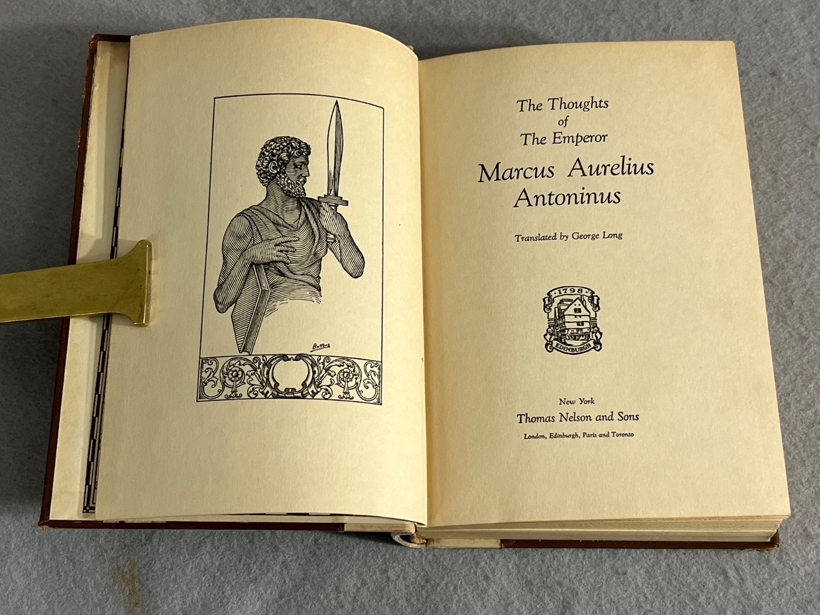 Antique Marcus Aurelius Book Thoughts or Medidations of the Emperor George Long