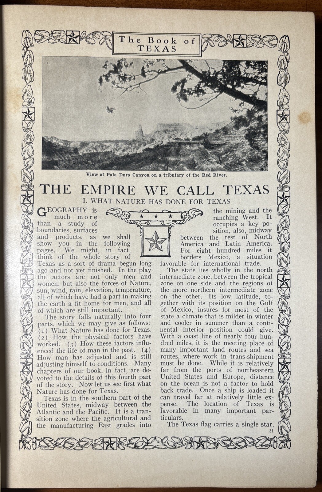 “The Book Of Knowledge XXI The Book Of Texas” Edited By Holland Thompson 1929