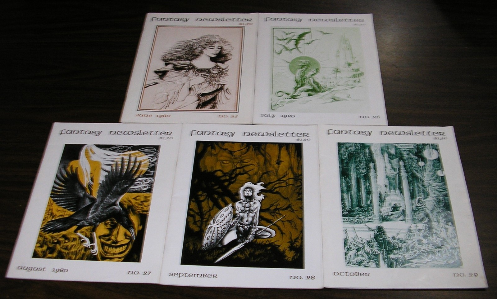 Lot of 10 Issues FANTASY NEWSLETTER 1980 Vintage Fanzines SCI-FI/FANTASY Excond!