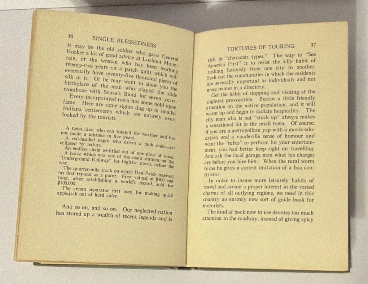 George Ade „Single Blessedness and Other Observations“ 1922 First Ed, INSCRIBED