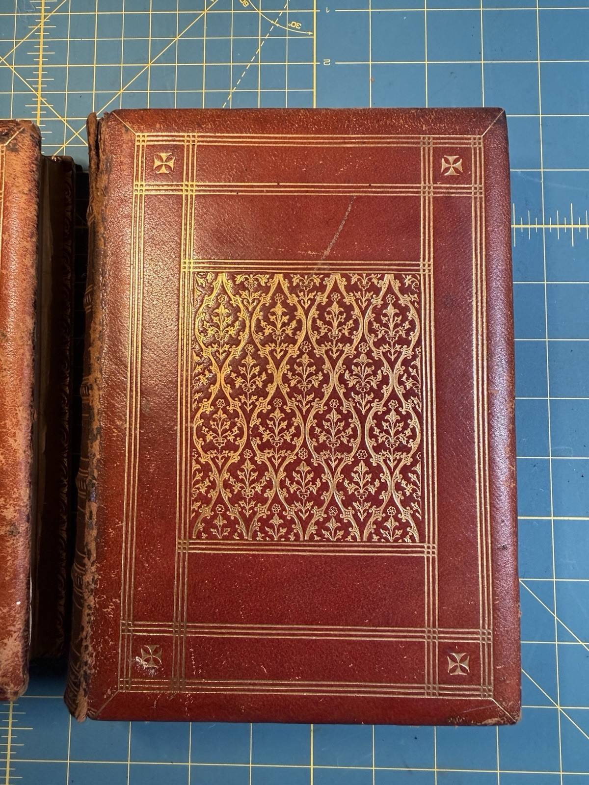 1864 History of Our Lord Jameson Eastlake 2 Vol Fine Gilt Leather Christian Art