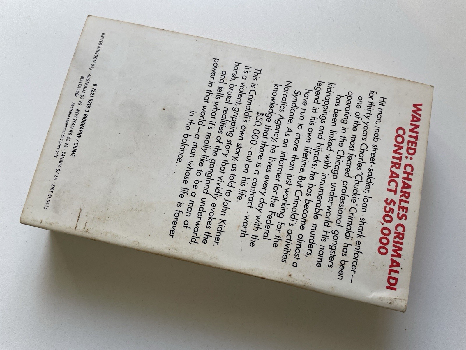 Contract Killer By John Kidner, Rare 1978 True Crime Pulp Paperback