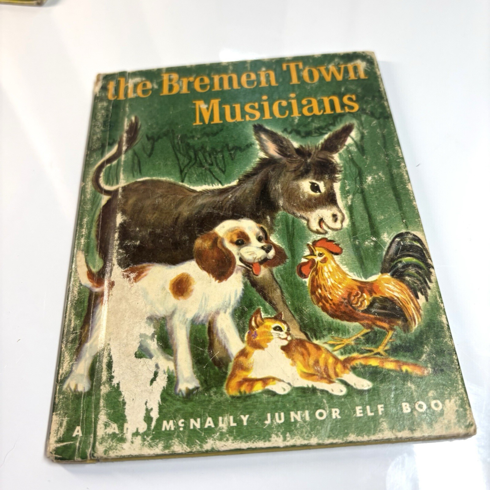 THE BREMEN TOWN MUSICIANS Book 1960 Rand McNally Jr Elf Illustrated