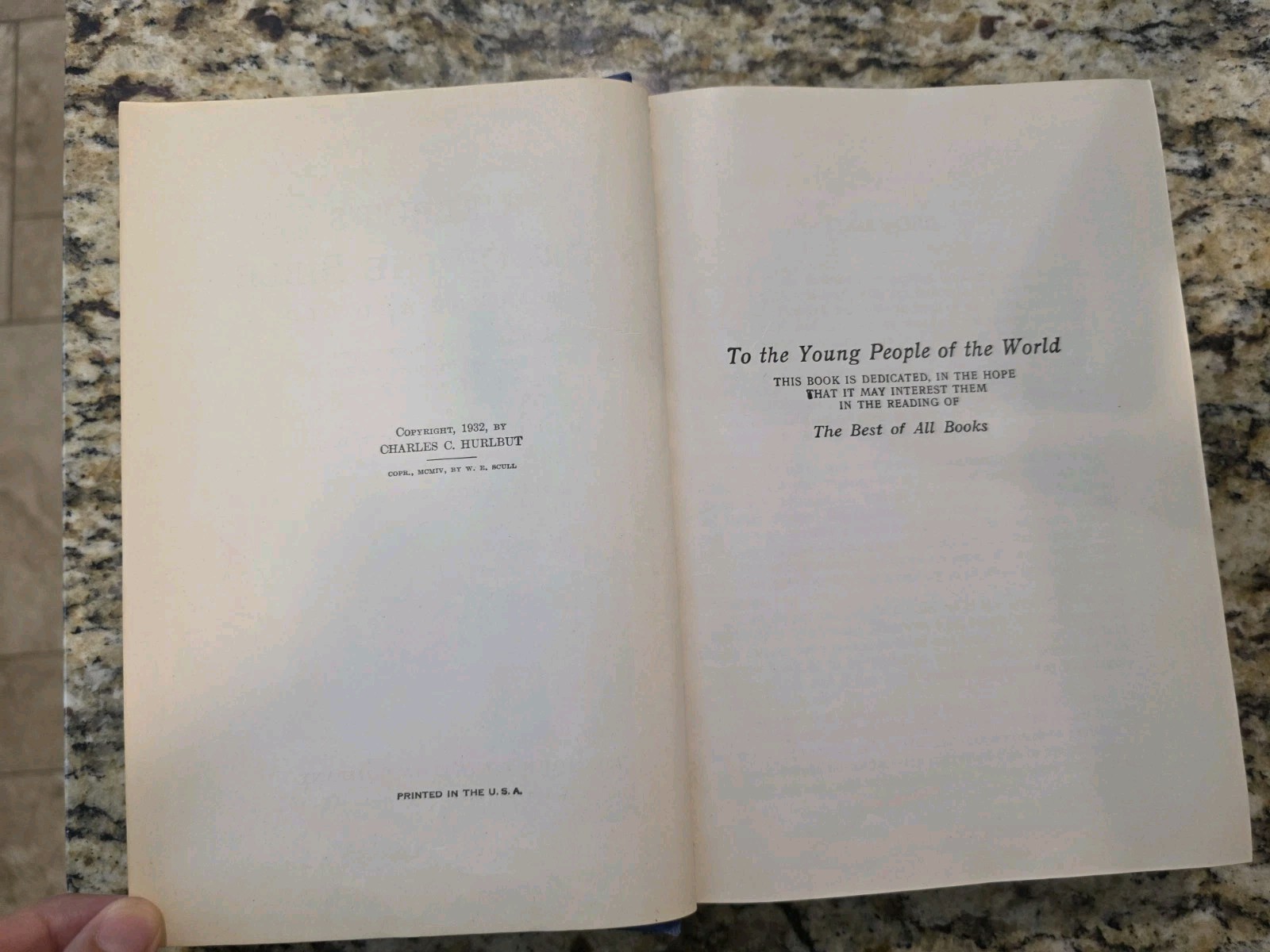 Vintage 1932 „Story of The Bible“ By Hurlbut, Hard Copy, Color Illustrated