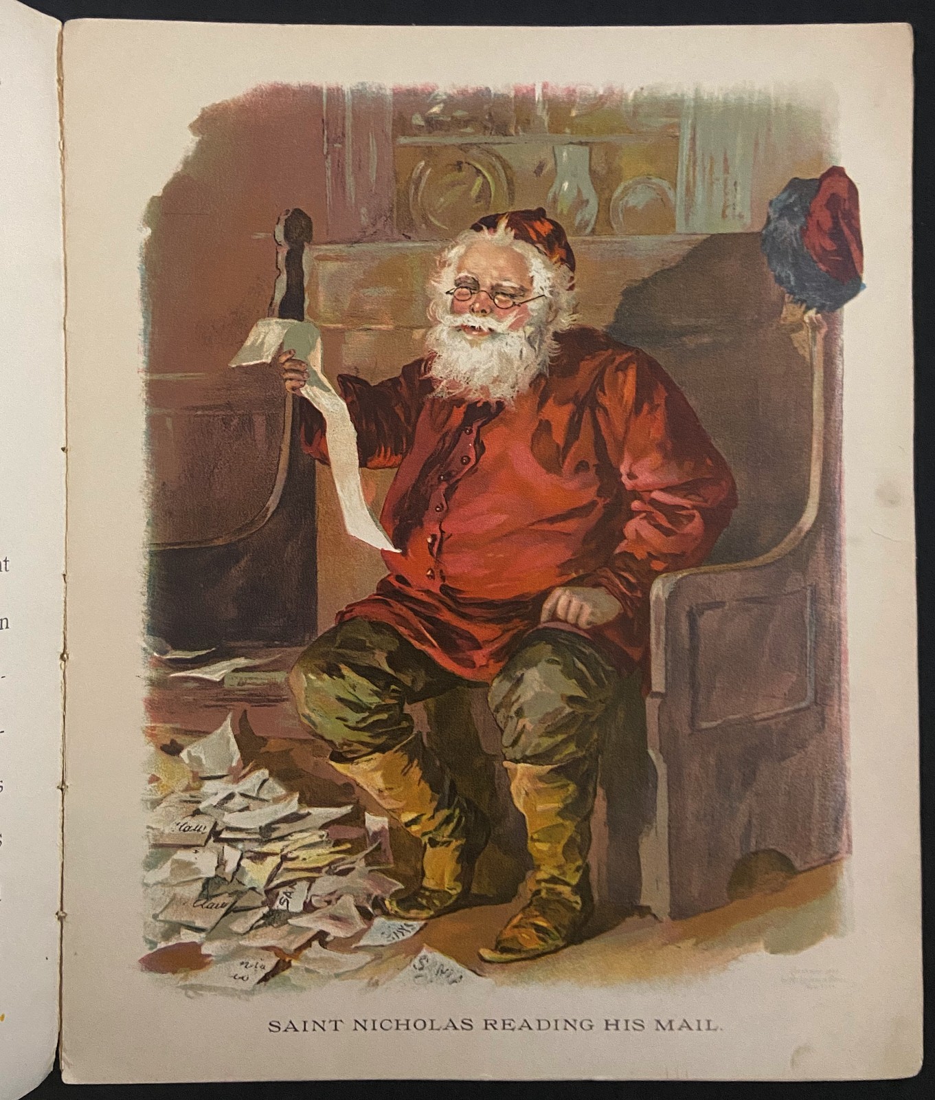 1906 THE NIGHT BEFORE CHRISTMAS A Visit from Santa Claus McLOUGHLIN BROS Antique