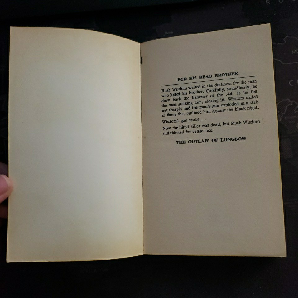 1981 The Outlaw of Longbow Peter Dawson Western Vintage Bantam Books 974 PB