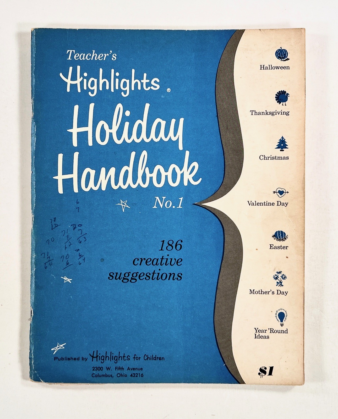 1965 Teacher’s HIGHLIGHTS FOR CHILDREN HOLIDAY BOOK #1 186 Creative Suggestions