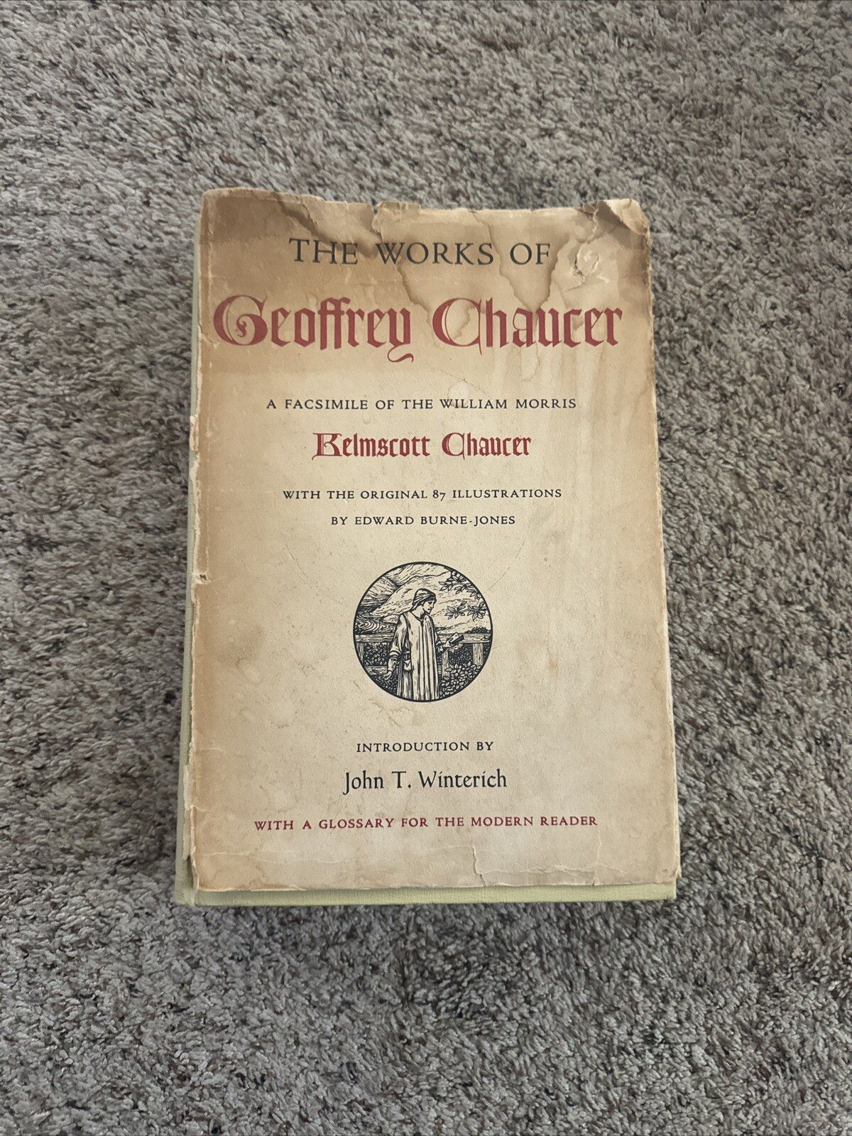 1958 Works of Geoffrey Chaucer Facsimile of the William Morris Kelmscott Rare