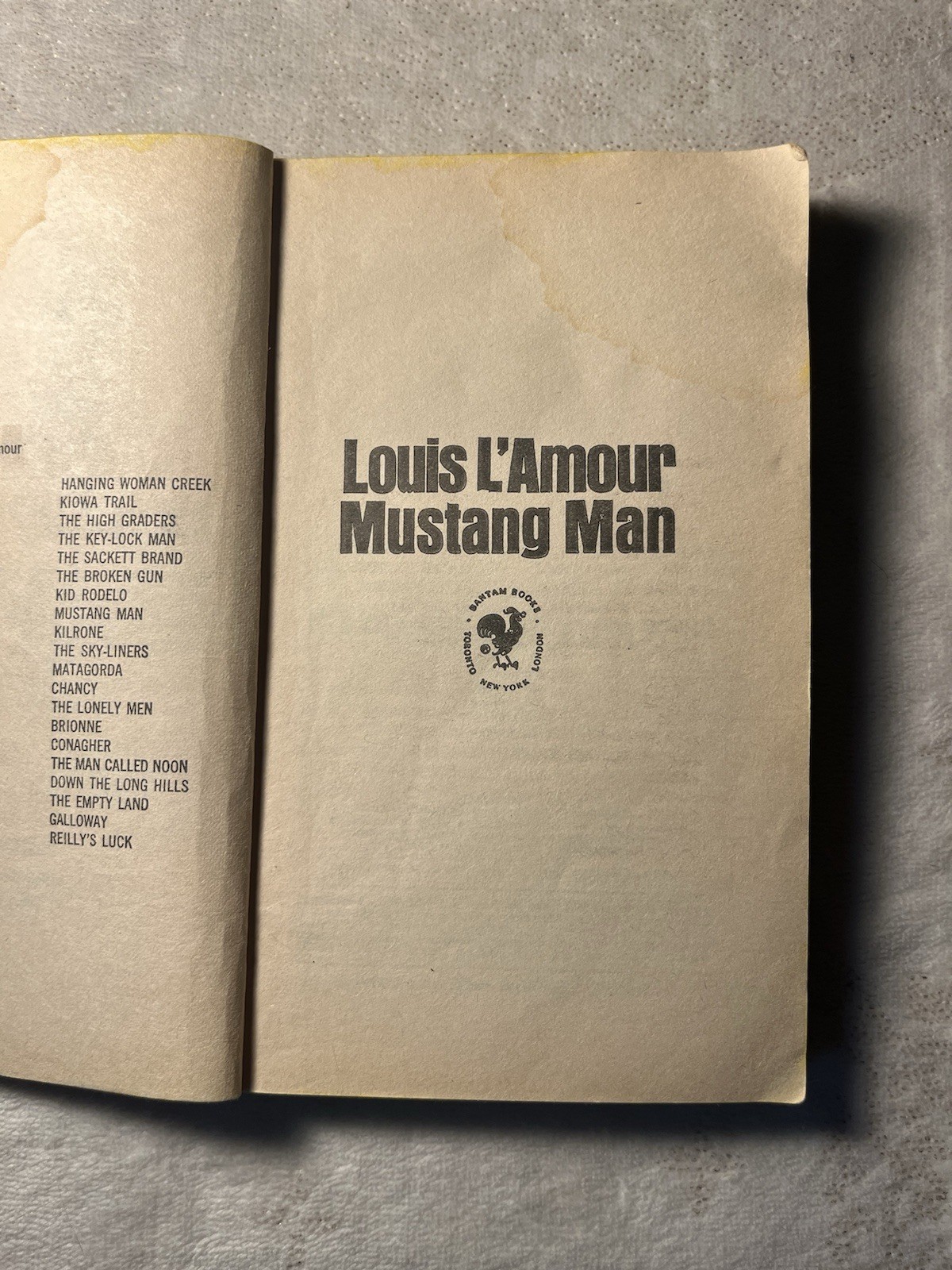 Vintage Louis L’Amour 2-book set: Mustang Man 1966+Guns Of The Timberlands 1955