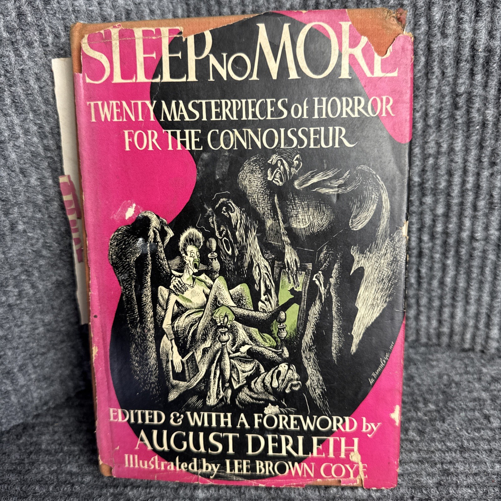 August Derleth 1944 SLEEP NO MORE Twenty Masterpieces of Horror 1st Edition HCDJ