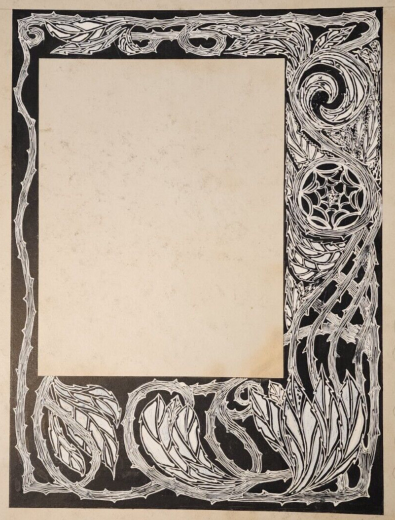 1896 WILLIAM MACDOUGALL ORIGINAL LARGE PAINTED BORDER DESIGNS ‚BOOK OF RUTH‘ X2