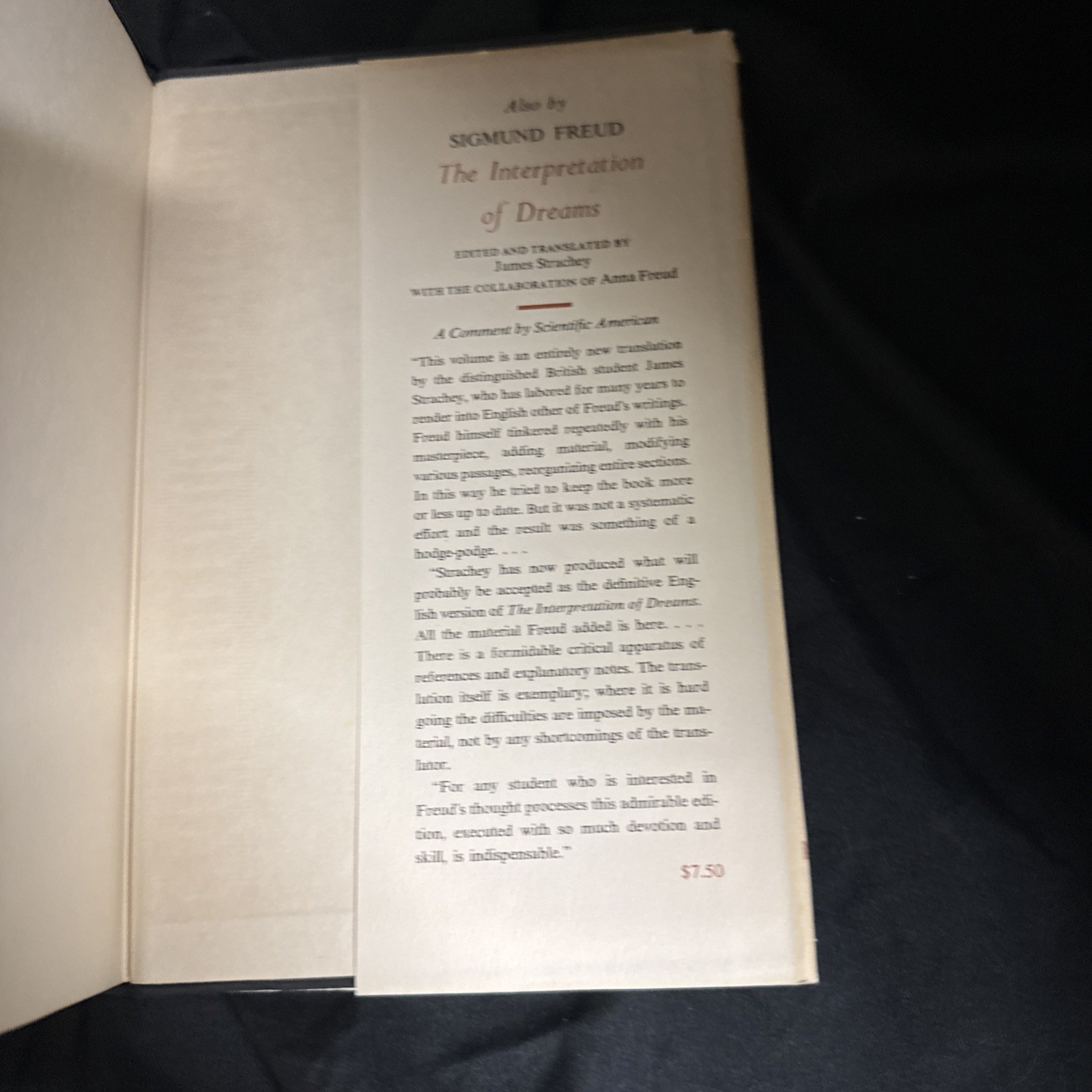 STUDIES ON HYSTERIA~JOSEF BREUER & SIGMUND FREUD HCDJ 1ST PRINTING 1957