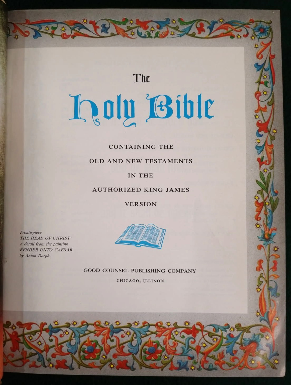 1960 Illustrated King James Version Holy Bible Peace of Mind Edition Good Counse