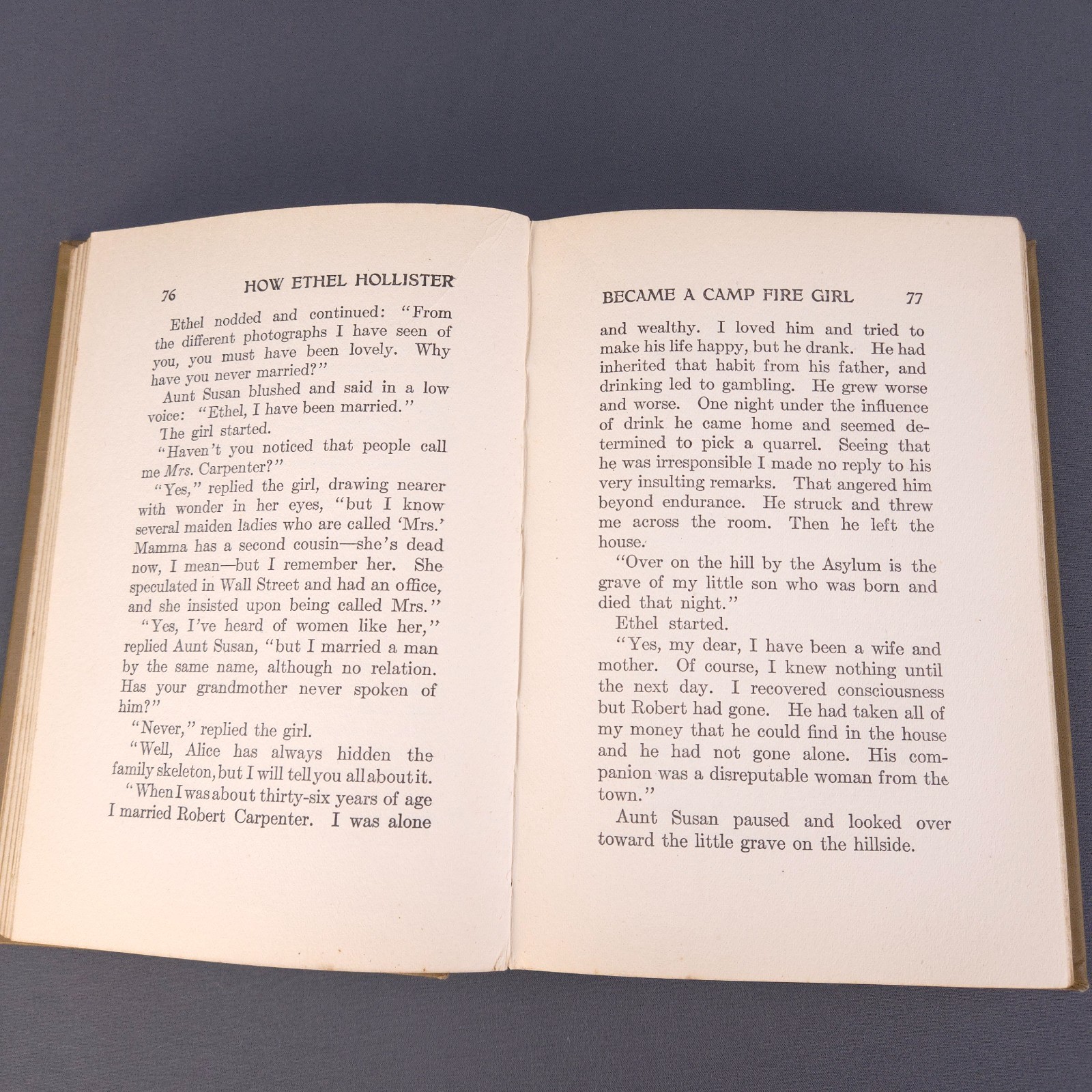 VTG Irene Elliott Benson Ethel Hollister Campfire Girl 2 Series Book 1912 & 1913