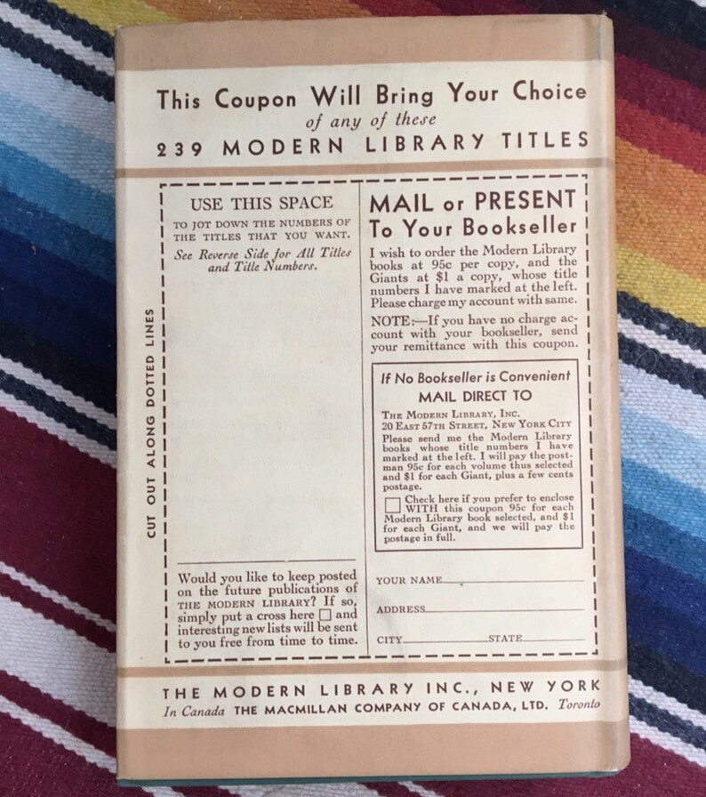 Buddenbrooks Thomas Mann First Modern Library Edition 1935