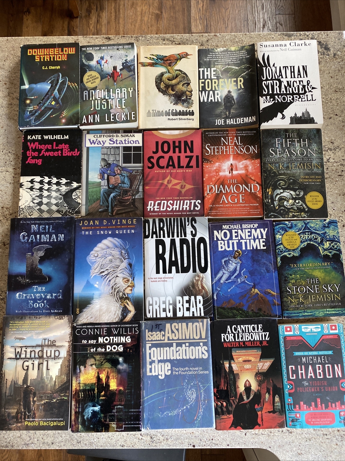 Lot of 20 HC/ Large PB Hugo Award Winner Authors