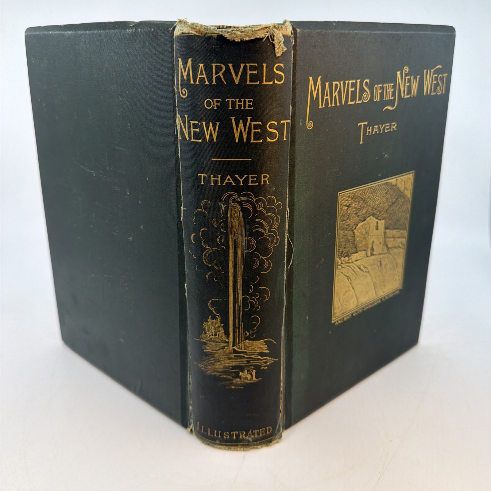 Marvels of the New West 1888 William M Thayer HC Illustrated Maps Gilt (AE113)