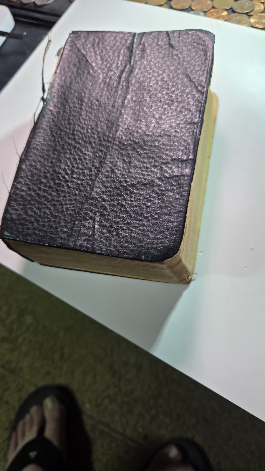 American Bible Society Holy Bible 1909 Leather Antiquarian New York