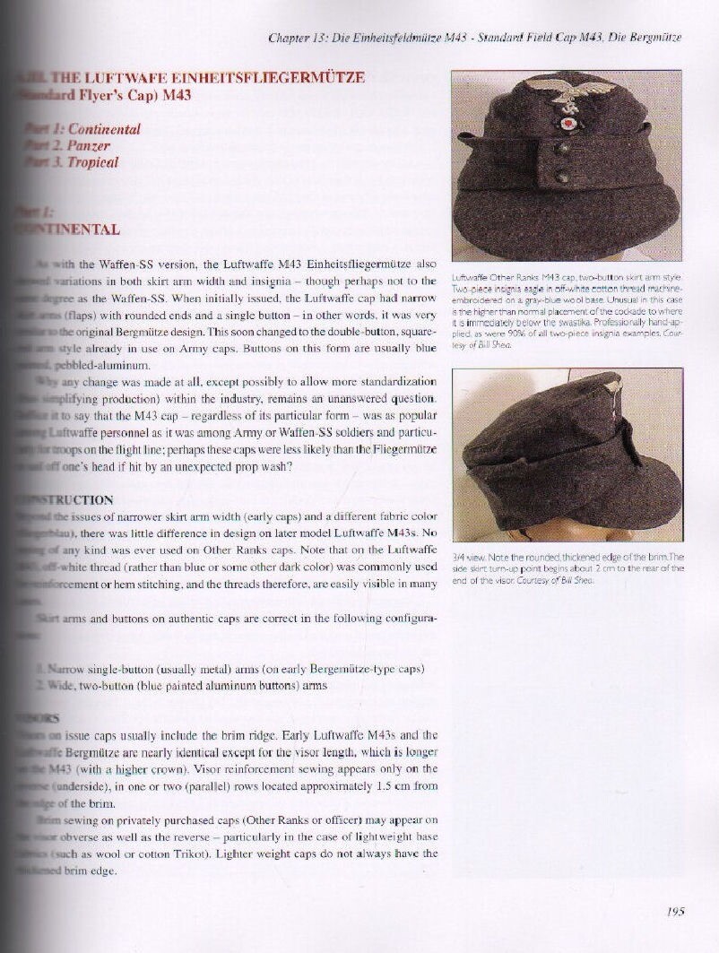 Collector’s Guide to Third Reich Military Headgear with 350+ color & b/w photos