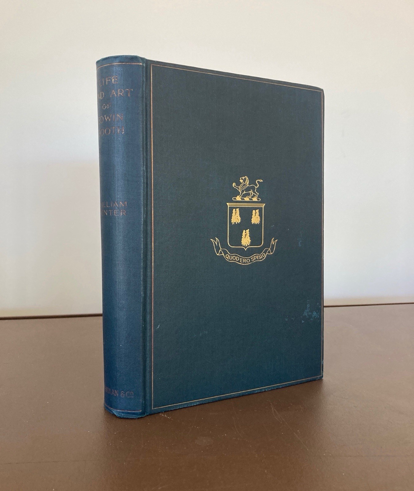 Life and Art of Edwin Booth William Winter 1893 1st Ed HC Theatre Bio