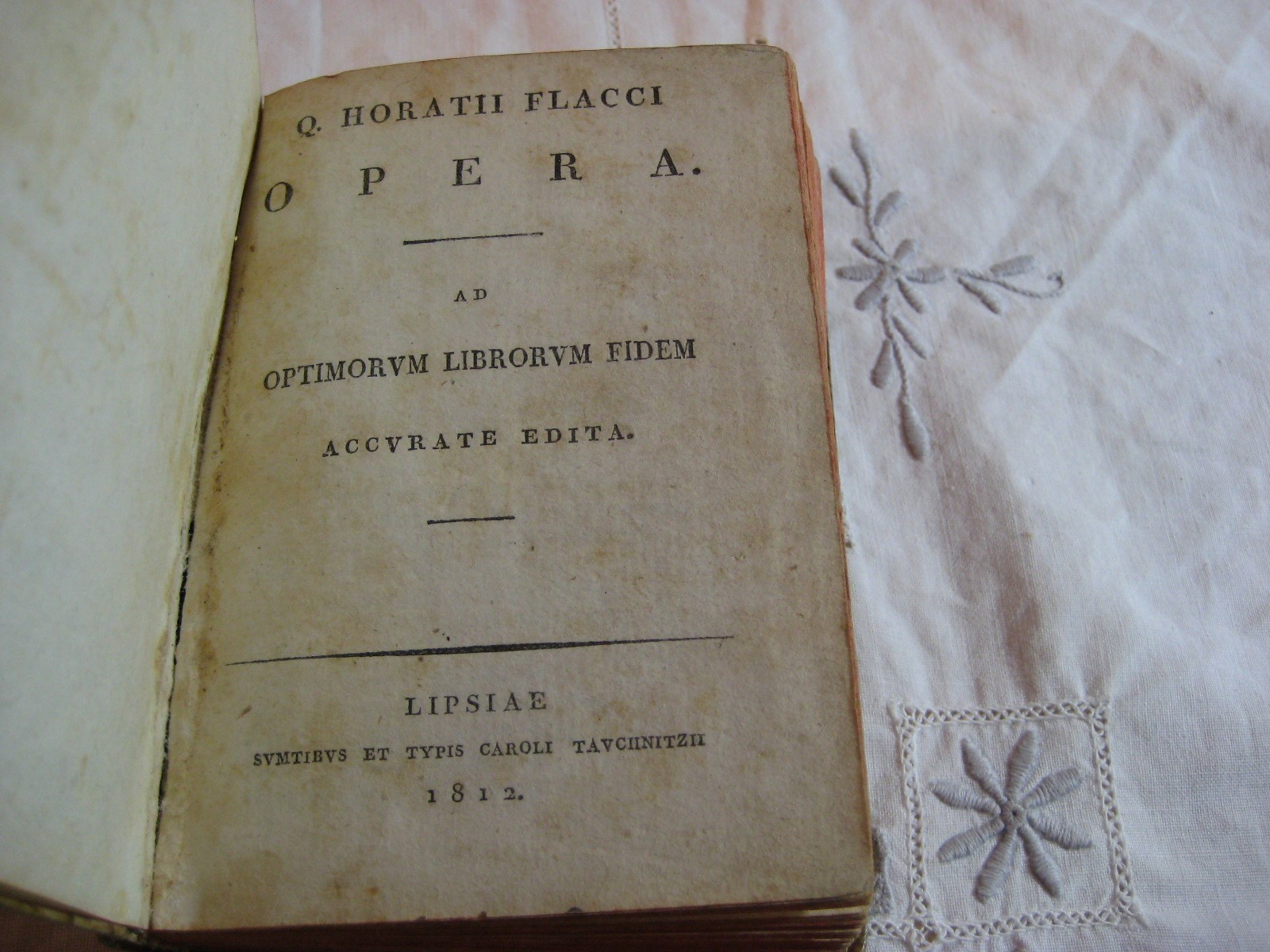 Q. Horatii Flacci Opera Lipsiae 1812 from Collection