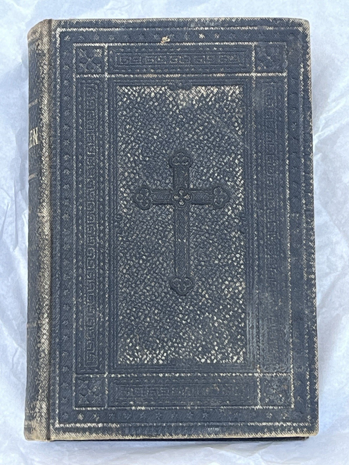 Rare Antique 1800s BIBELEN Geliga Shrift SWEDISH BIBLE Black Leather