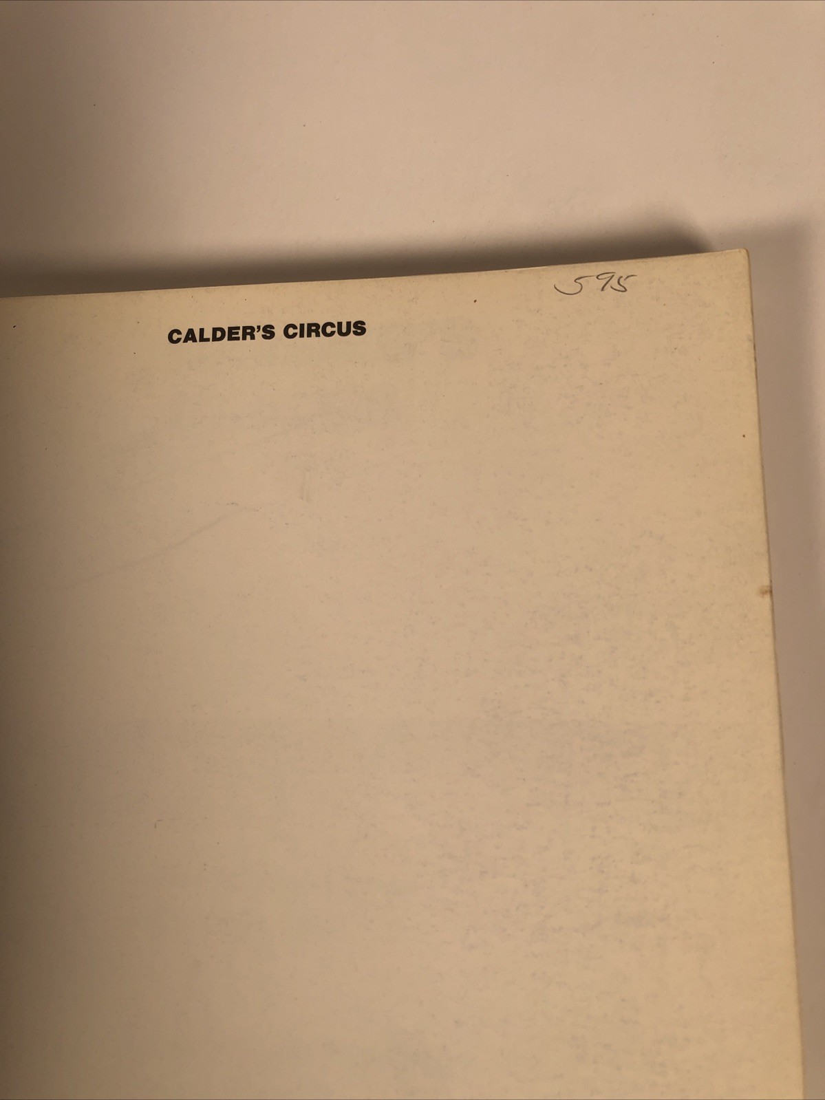 VINTAGE Calder’s Circus 1st US edition, 1st Printing 1972 PB Alexander Calder