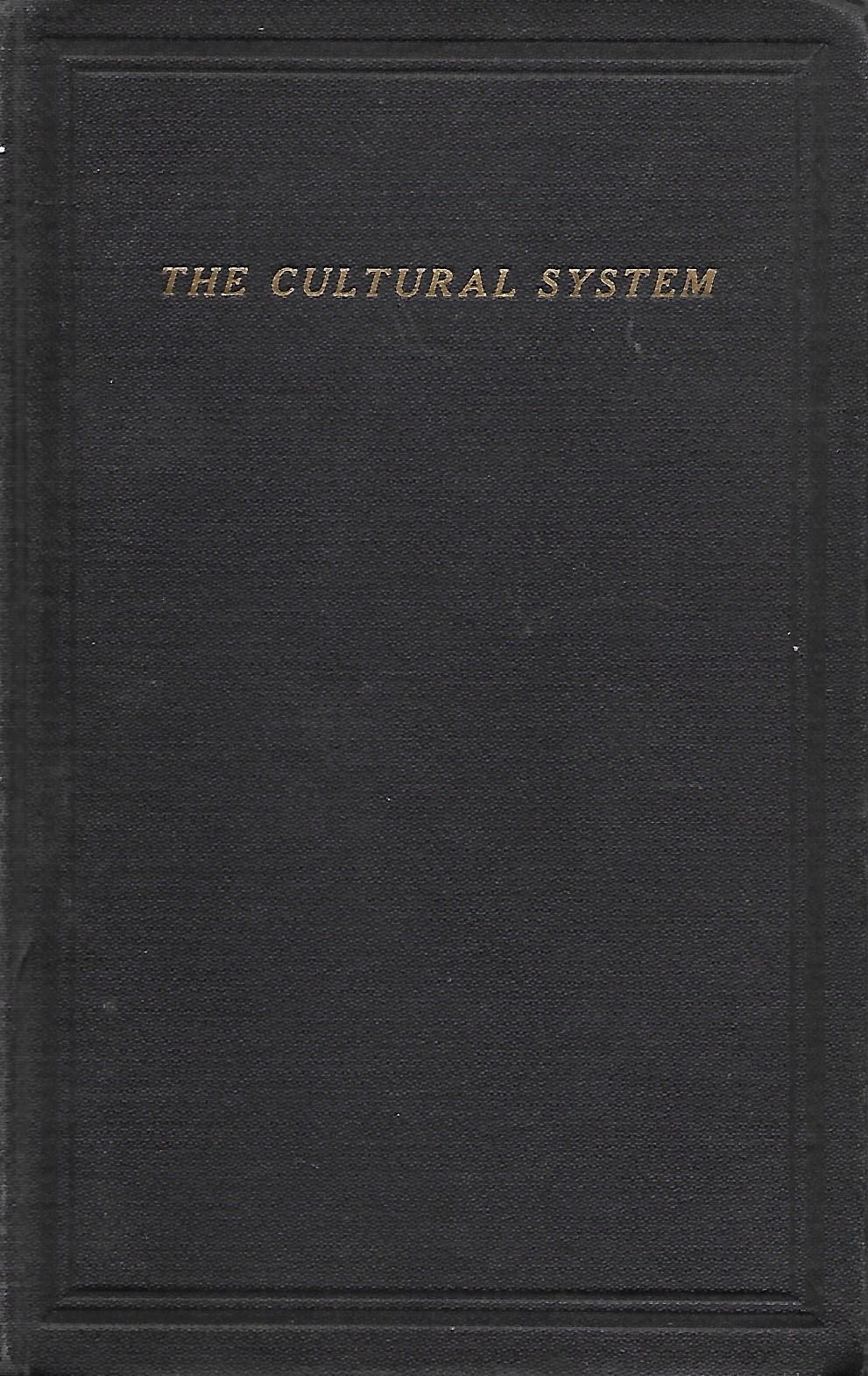 1925 WELLER VAN HOOK – THE CULTURAL SYSTEM Rajput Press THEOSOPHICAL, THEOSOPHY
