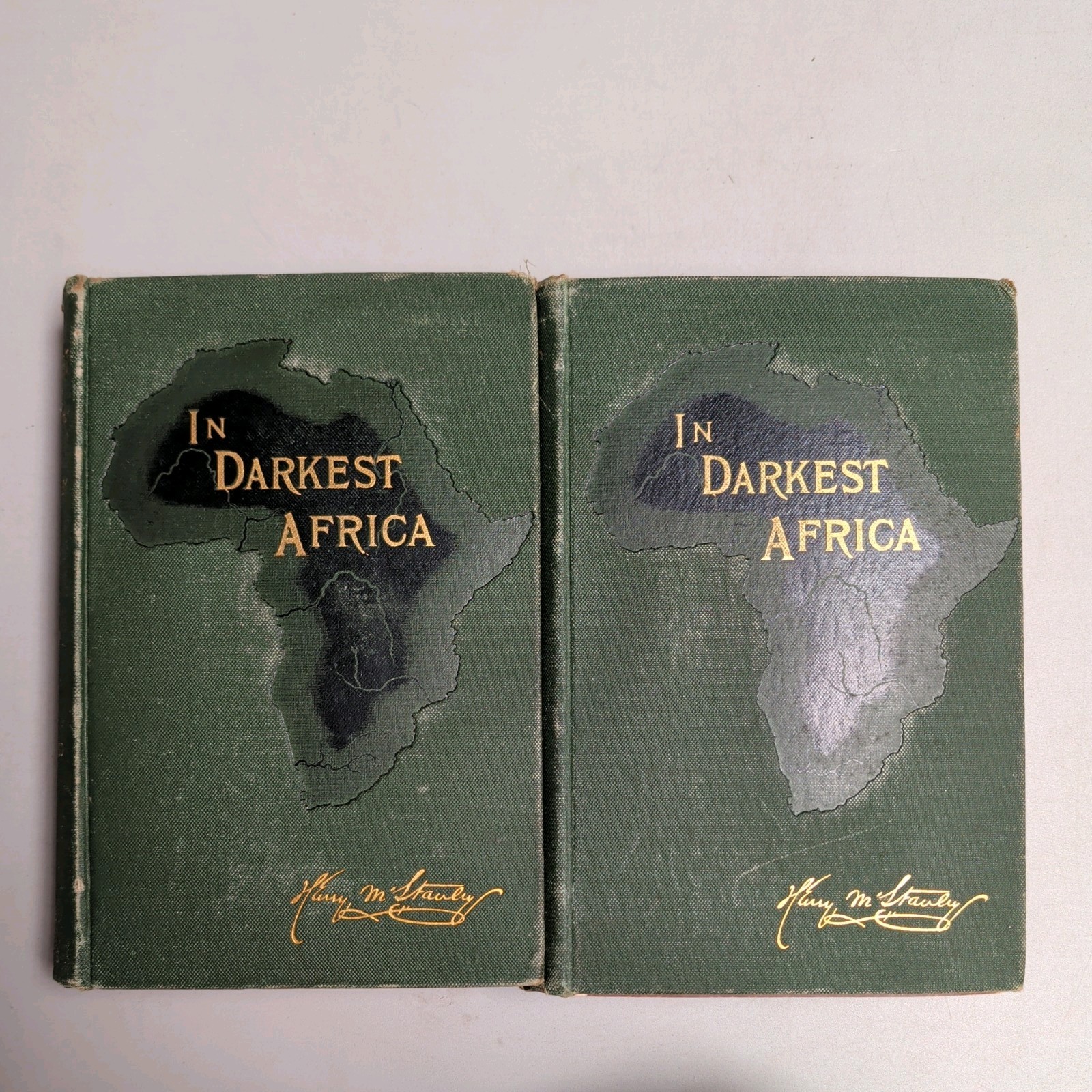 In Darkest Africa Henry M. Stanley 1st edition 2 Vol Set 1890 HC with All Maps