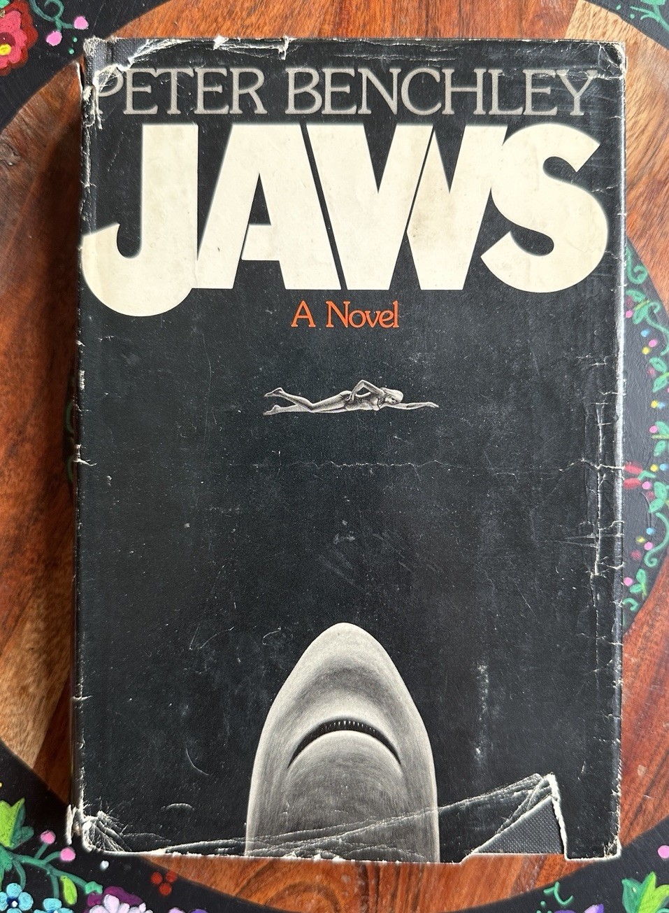JAWS Peter Benchley 1974 TRUE 1st Edition 1st Printing $6.95 O44 w/Dust Jacket