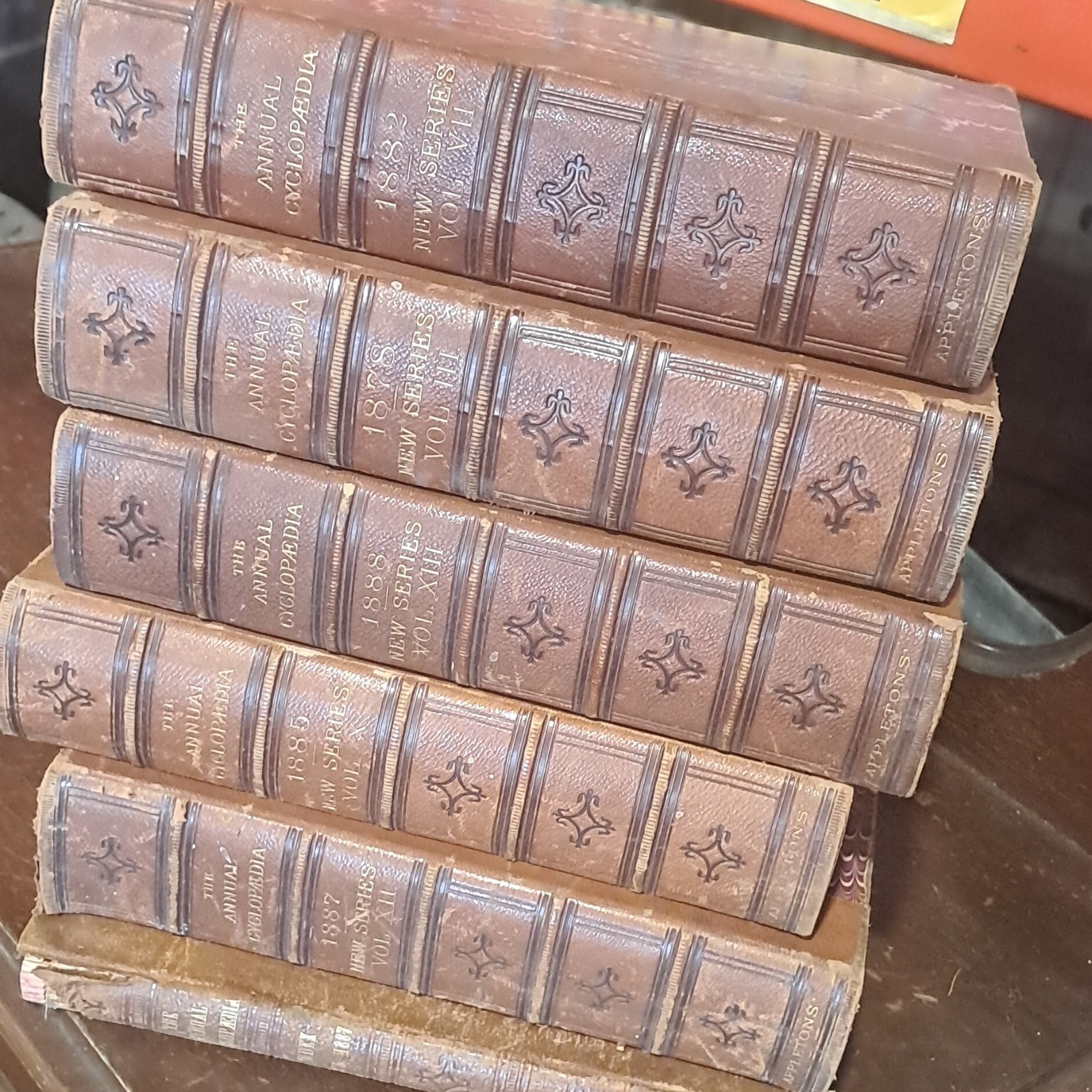D. Appleton Annual Cyclopaedia 1883 Leather Bound Illustrated Americana
