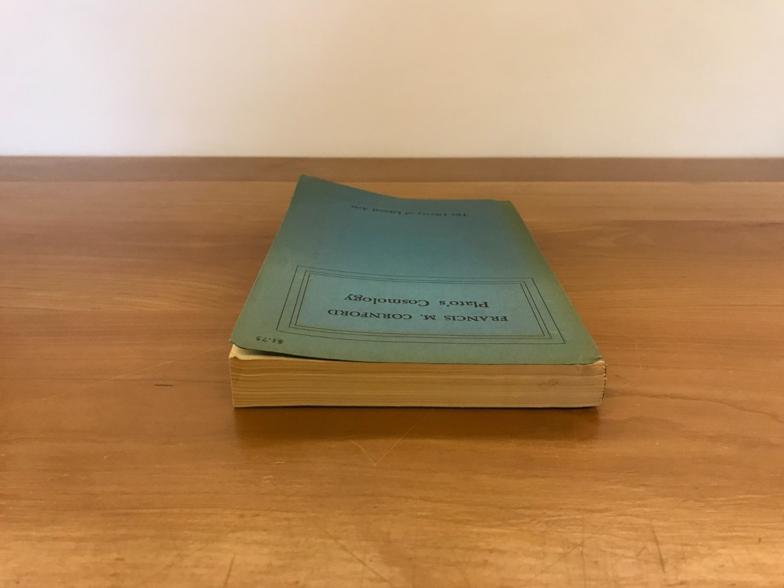 1957 Plato’s Cosmology by Francis M. Cornford Paperback Book